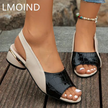 Chic Designer Mid Heeled Sandals