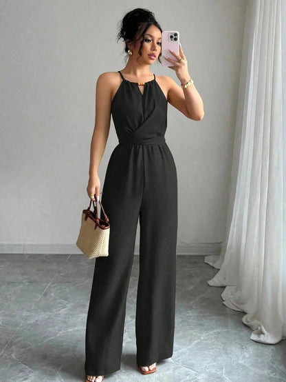 Elegant Wide-Leg Summer Jumpsuit