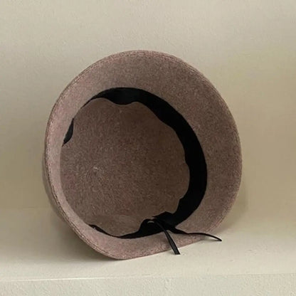 Chic Wool Buckle Cap