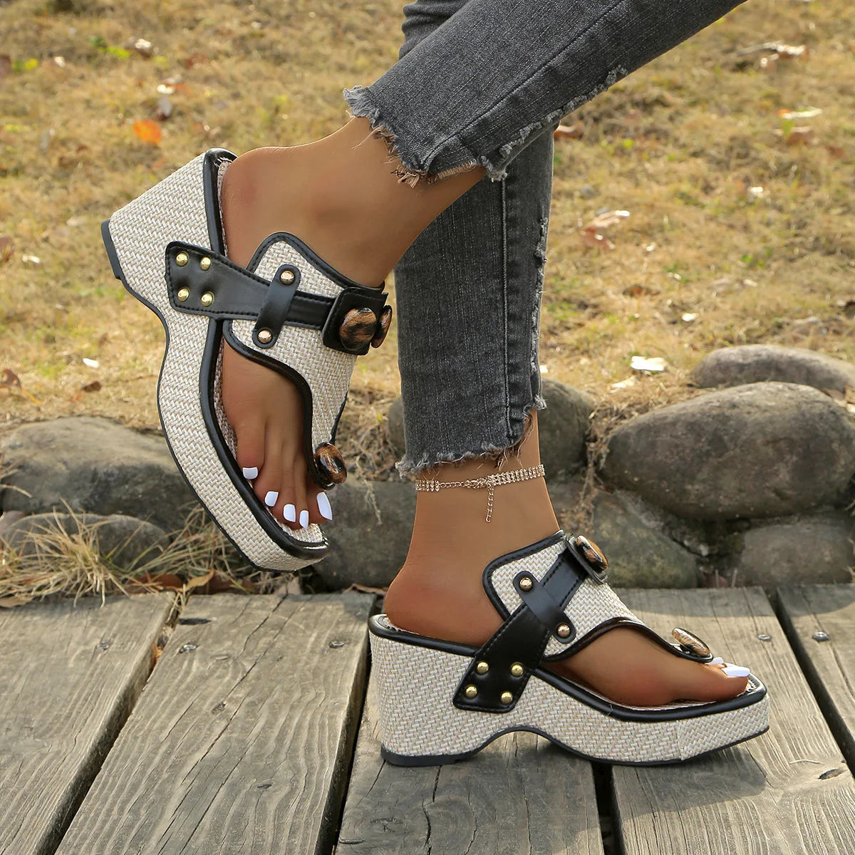 Square Platform Sandals