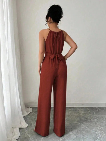 Elegant Wide-Leg Summer Jumpsuit