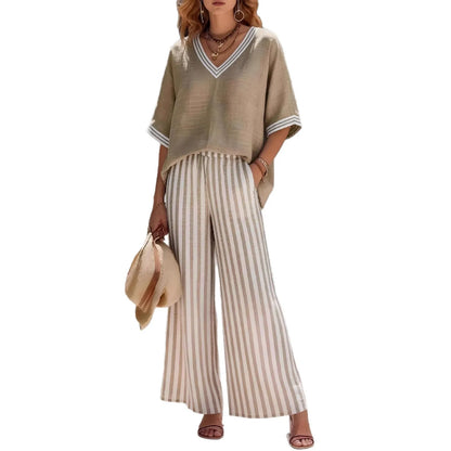 Coastal Breeze Striped Two-Piece Set