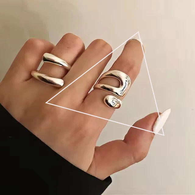 Bohemian Silver Adjustable Rings