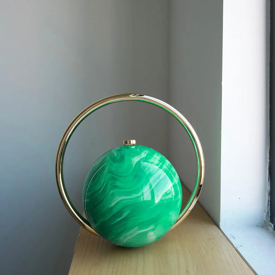  The Orb Marble Sphere Clutch