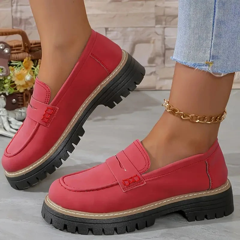 Women's Chunky Platform Loafers - Trendy Casual Shoes | ProLyf Styles