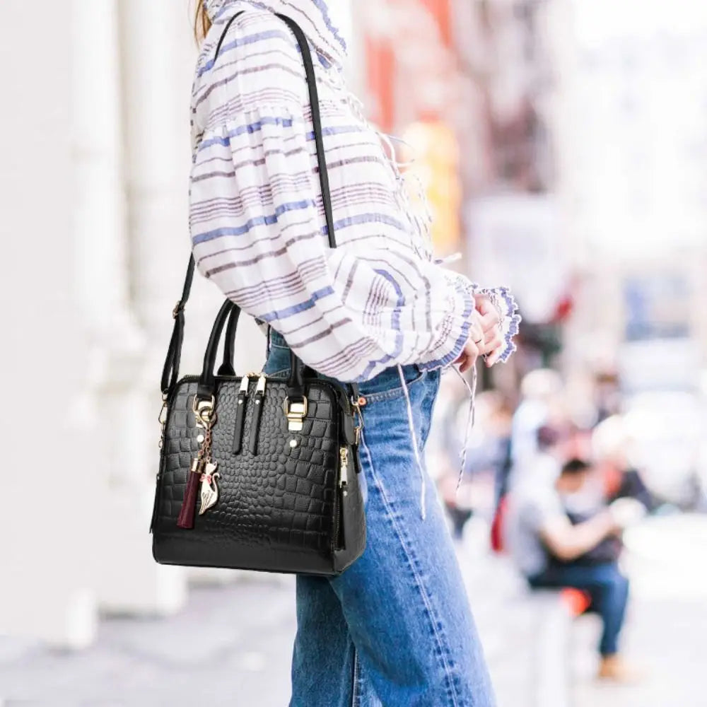Luxury Crocodile Pattern Handbag