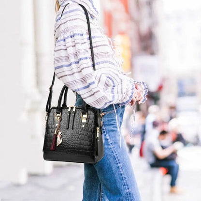 Luxury Crocodile Pattern Handbag