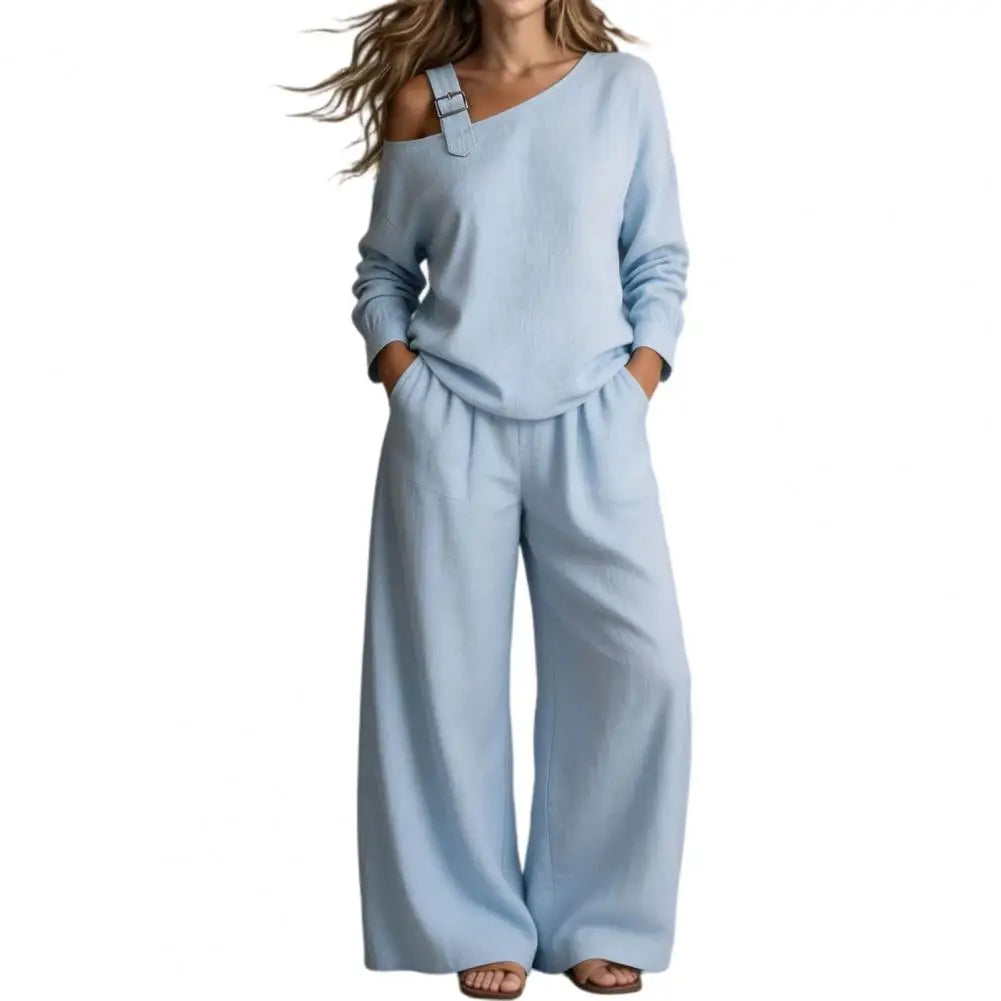 Drape & Drift Off-Shoulder Two Piece Set