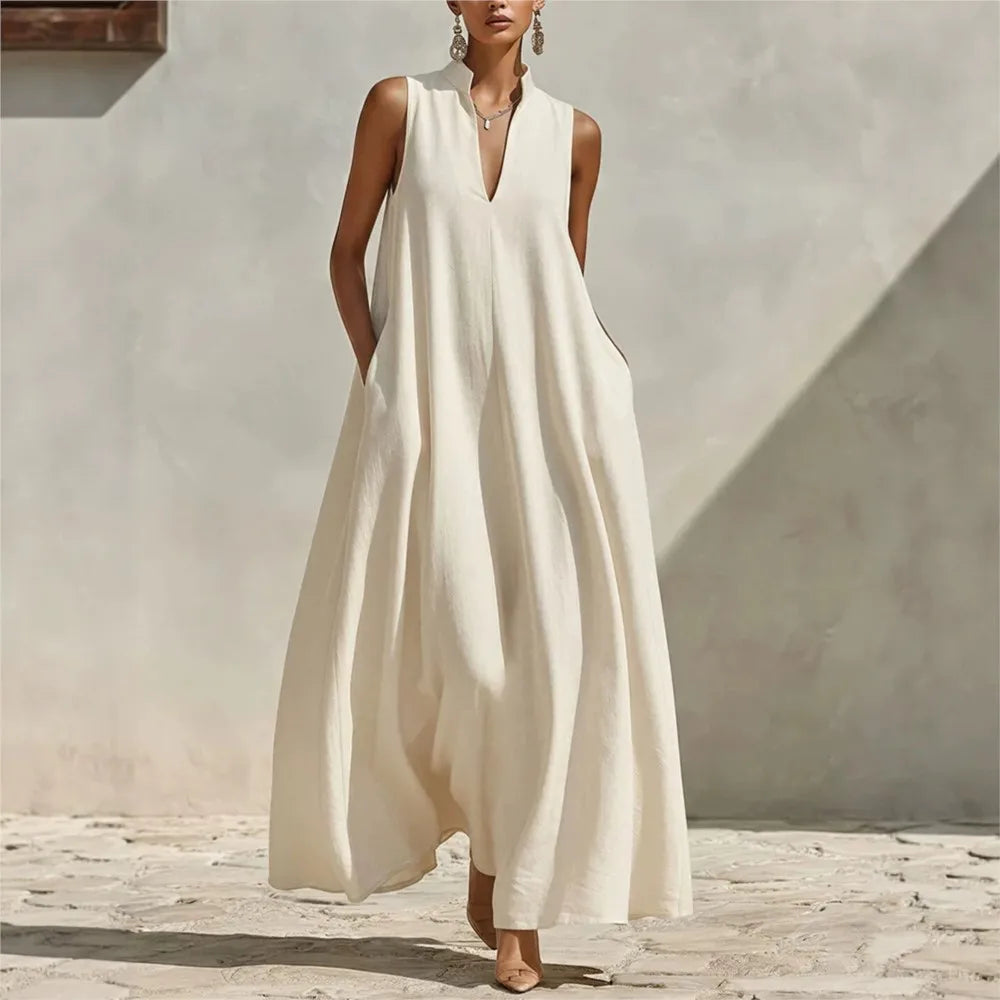 Minimalist Sleeveless Maxi Dress
