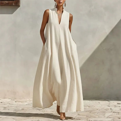 Minimalist Sleeveless Maxi Dress