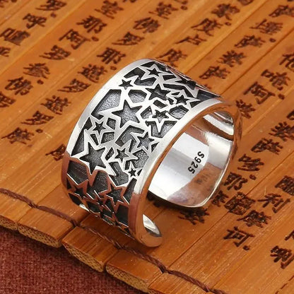 Bohemian Silver Adjustable Rings