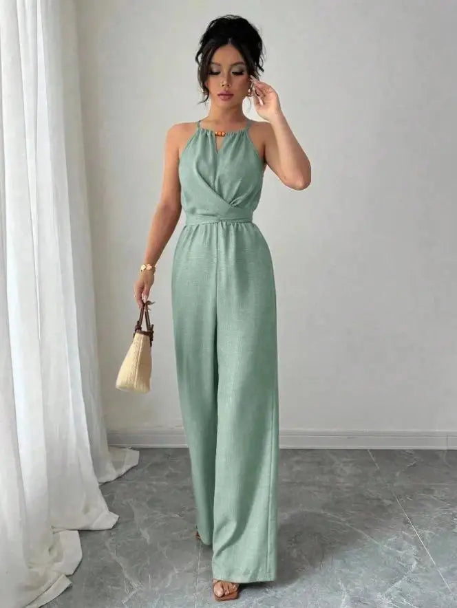 Elegant Wide-Leg Summer Jumpsuit