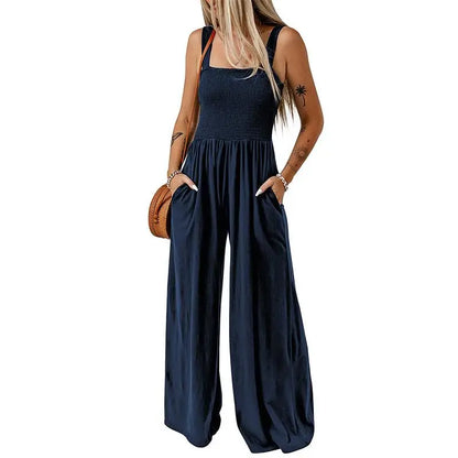 Women's Square Neck Wide Leg Jumpsuit