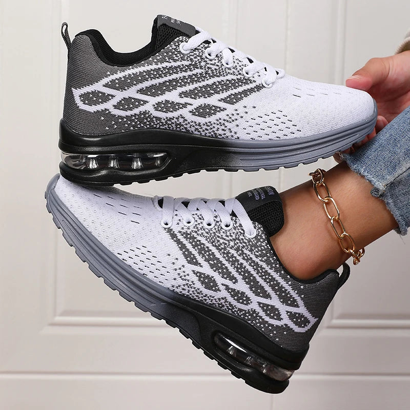 Women's Breathable Air Cushion Platform Sneakers