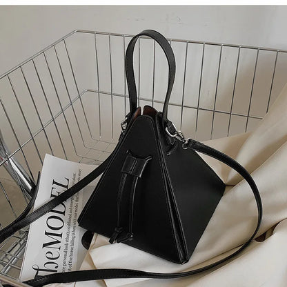 Geo Triangle Drawstring Bucket Bag