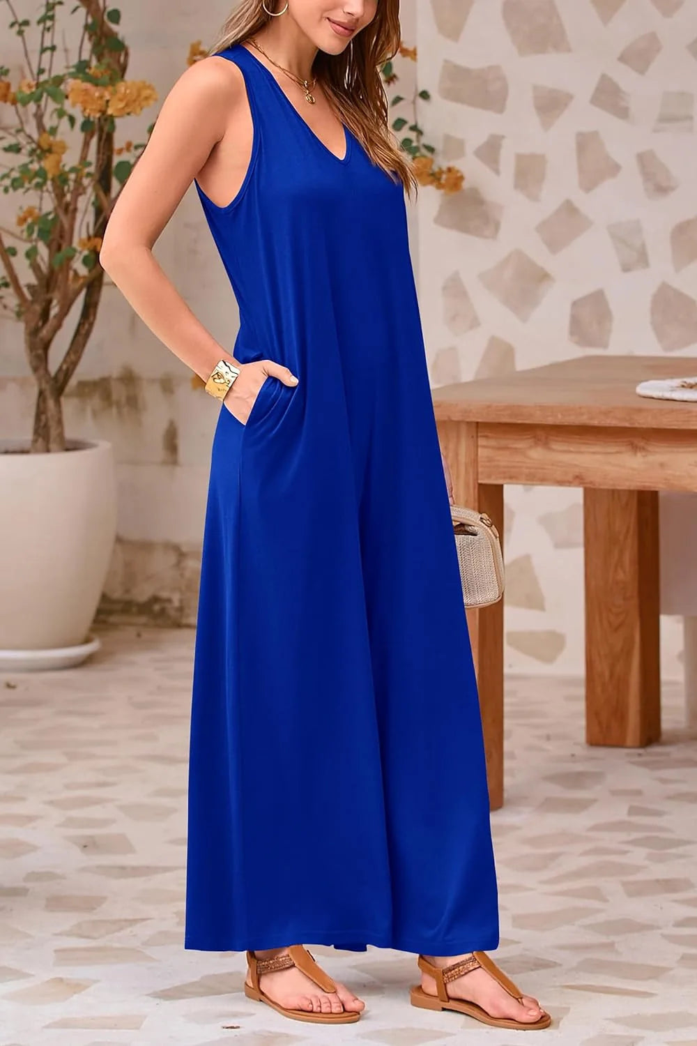 Chic Sleeveless Casual Jumpsuit