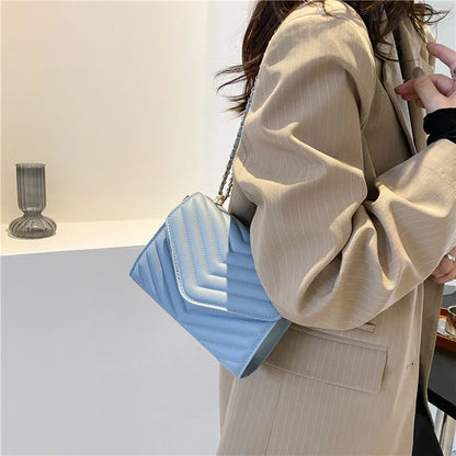 The Chevron Chain Crossbody Bag
