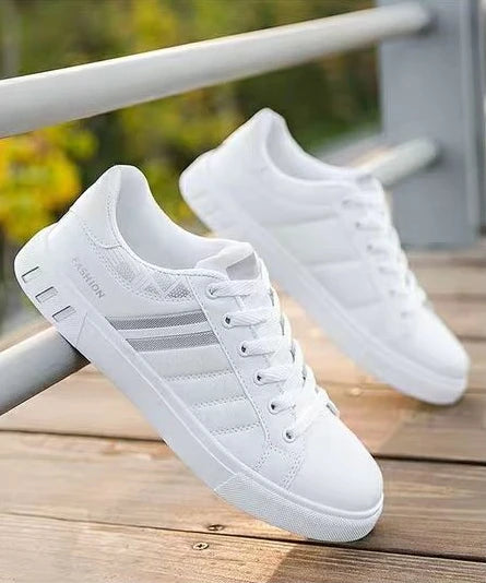 Men's Casual Vulcanized White Sneakers