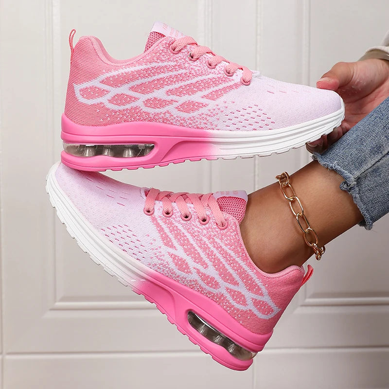 Women's Breathable Air Cushion Platform Sneakers