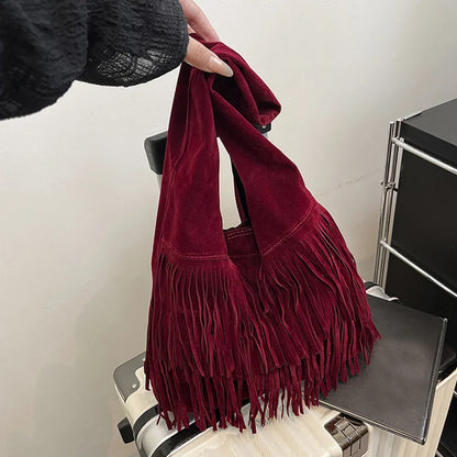 The Muse Soft Fringe Hobo Bag