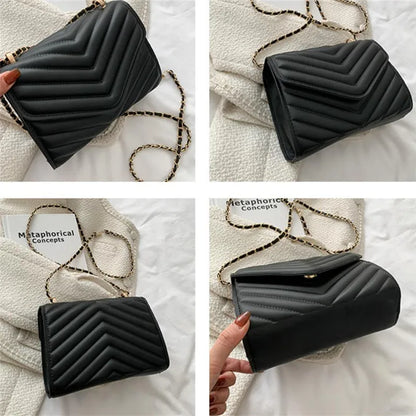 The Chevron Chain Crossbody Bag