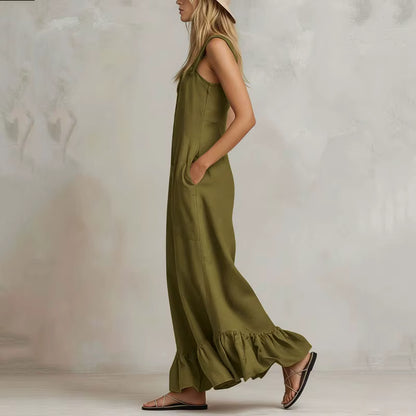 Aurora Ruffle Wide Leg Jumpsuit