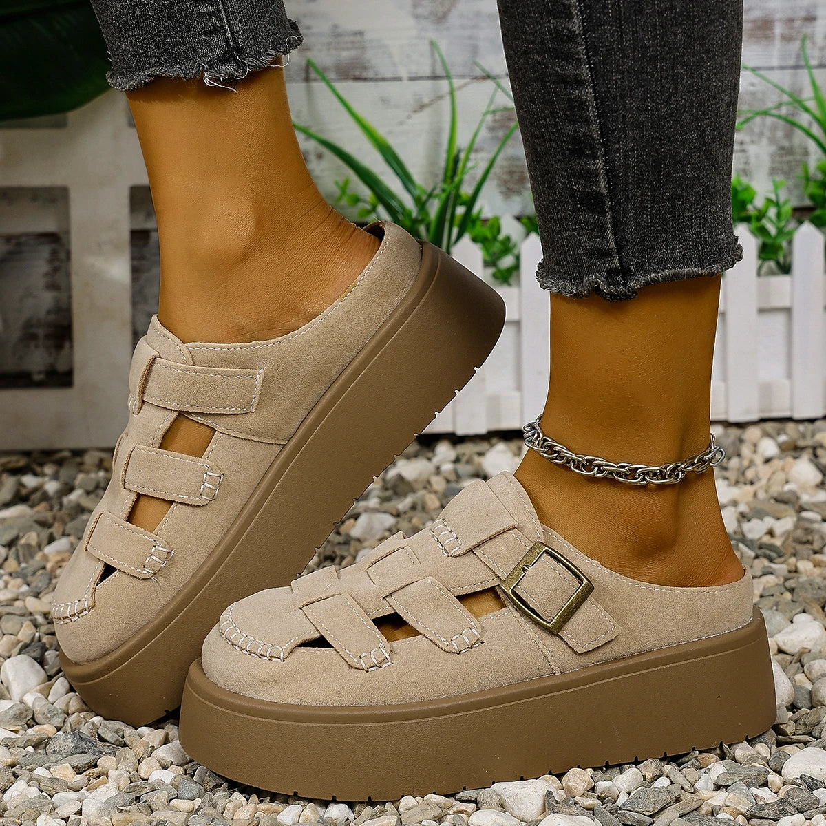 Woven Trail Platform Fisherman Sandals