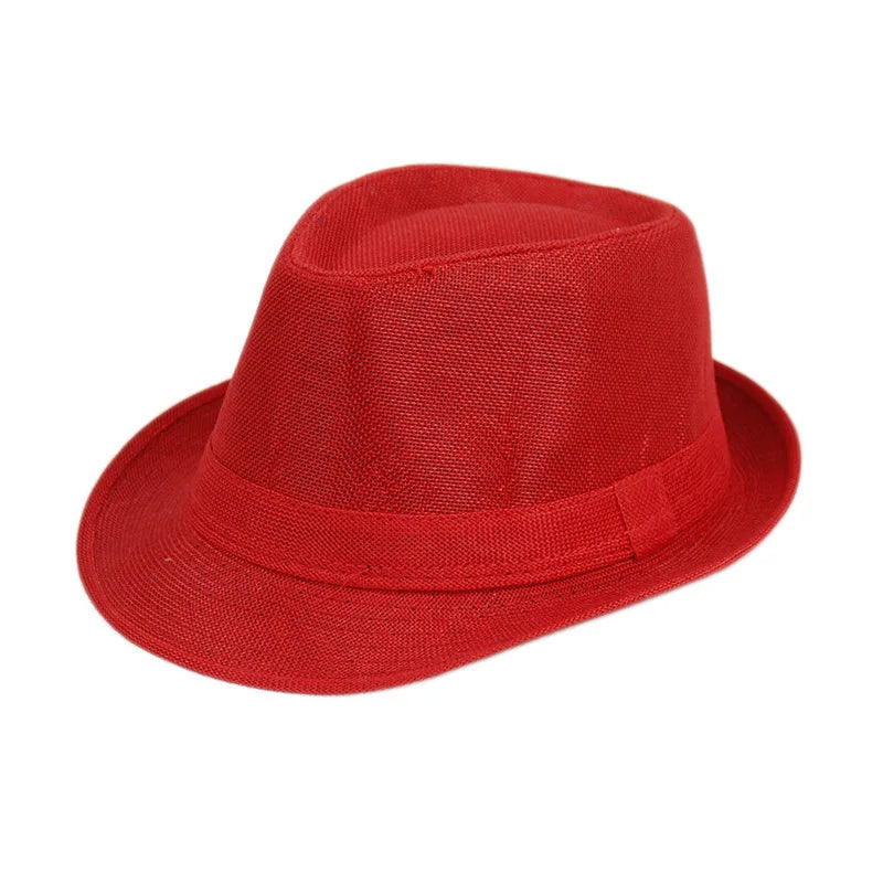 Classic Linen Fedora Hat