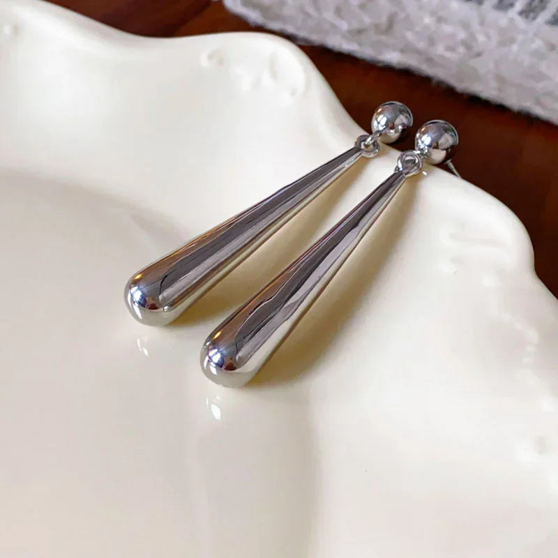 Minimalist Water Droplet Earrings