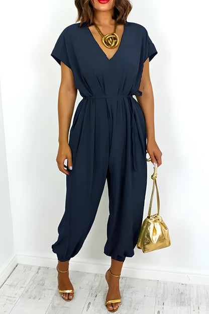 Elegant Short Sleeve Jumpsuit