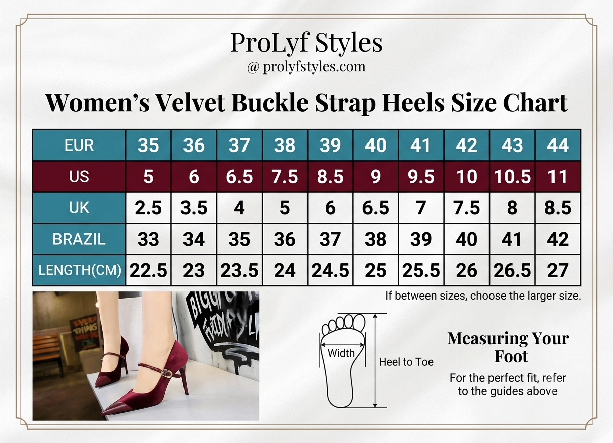Women's Velvet Buckle Strap Heels