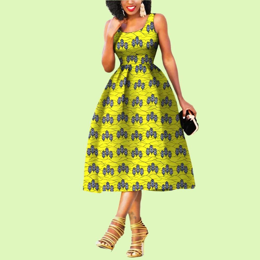 Elegant sleeveless African clothing