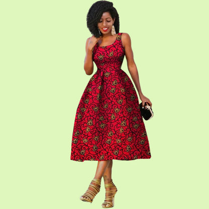 Elegant sleeveless African clothing