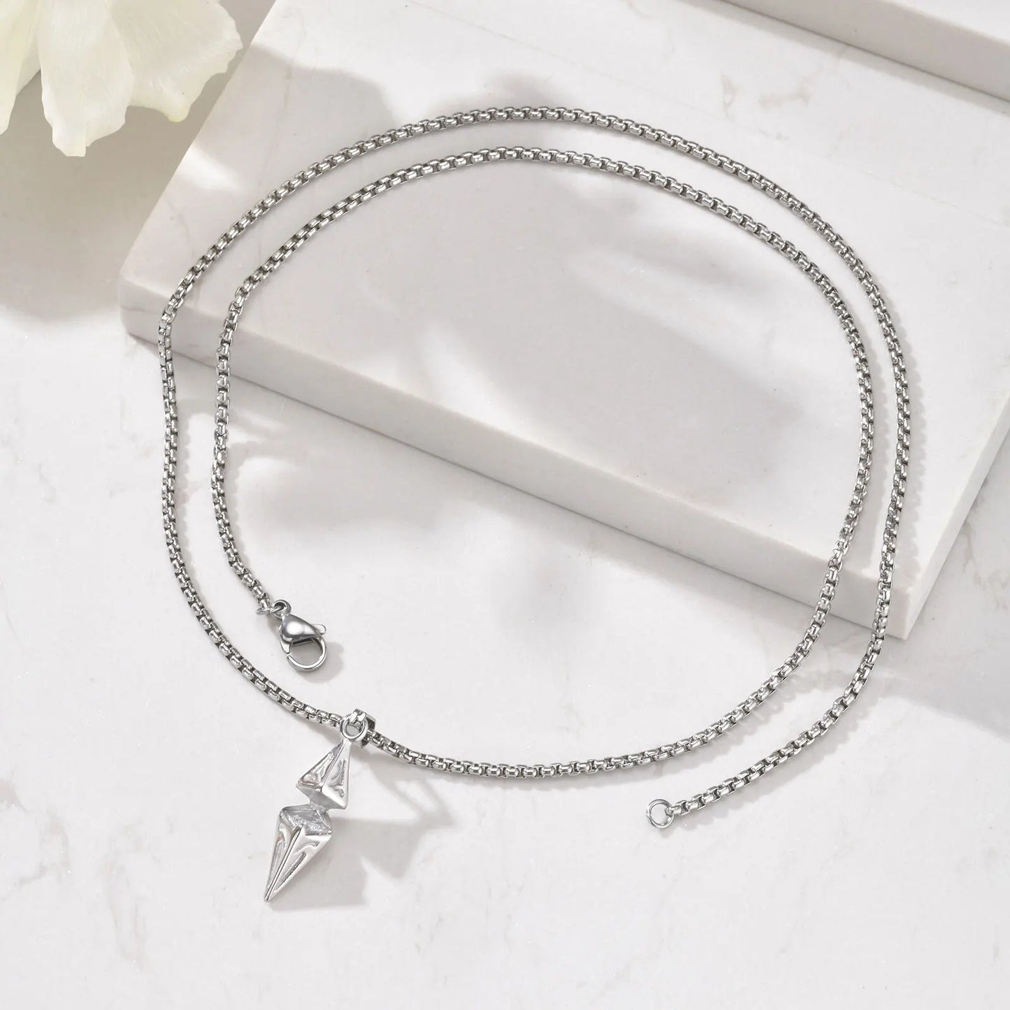 Arrow spike necklace gift-ready, available in silver, gold, and black from ProLyfStyles