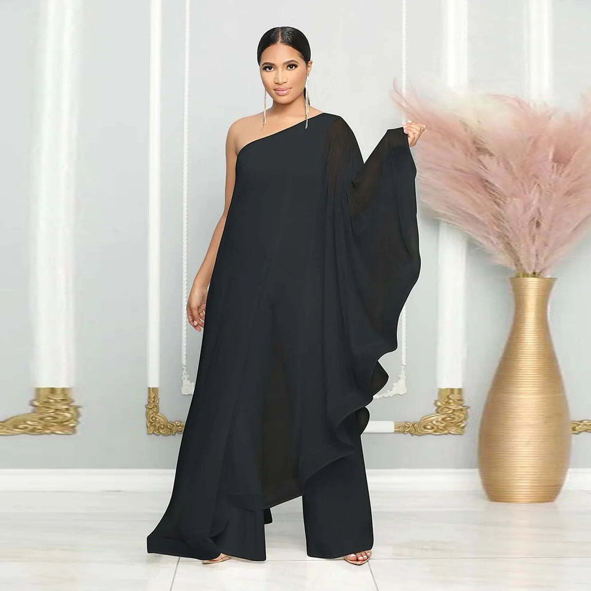 One-Shoulder Jumpsuit for Women Formal & Dressy | ProLyf Styles White / S / China One-Shoulder Jumpsuit for Women Formal & Dressy | ProLyf Styles White / S / China