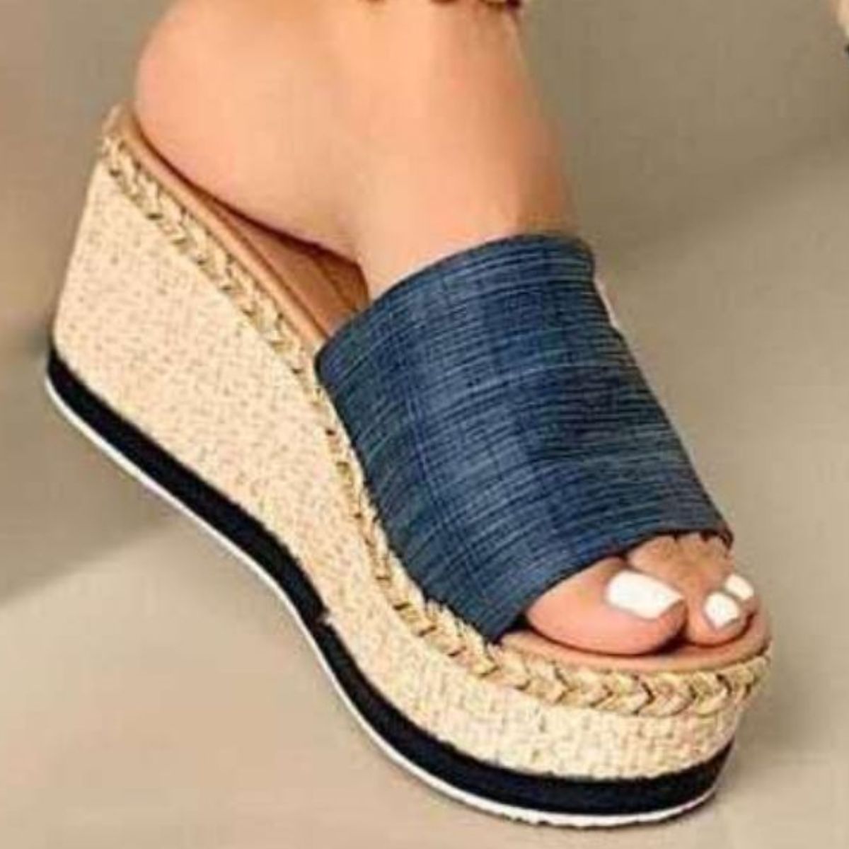 Open Toe PU Leather Sandals