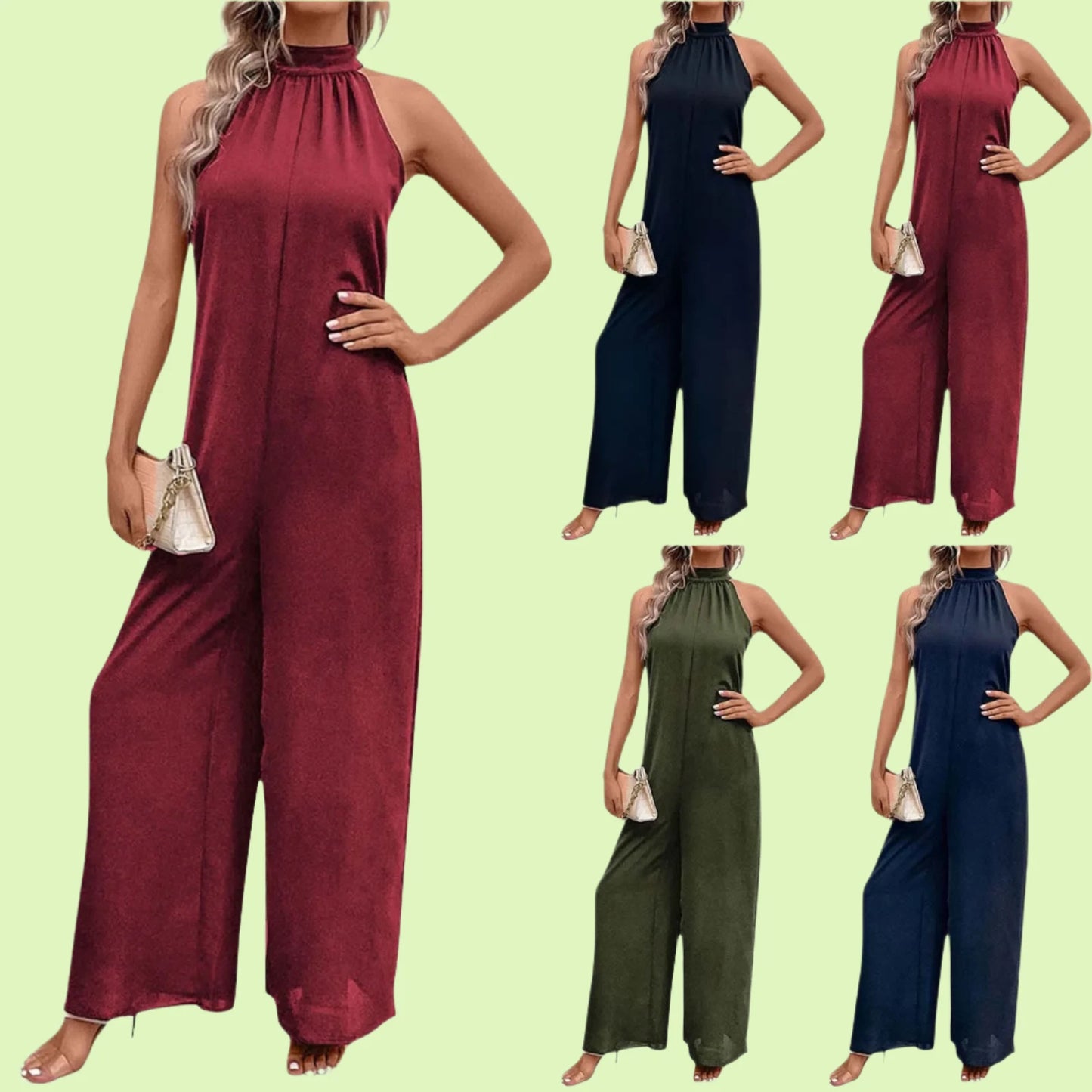 Dressy sleeveless jumpsuit perfect for casual and formal events.