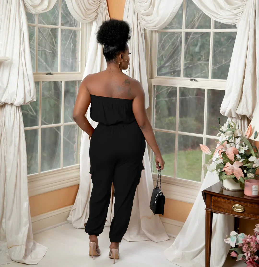 Versatile off-shoulder strapless jumpsuit for all occasions