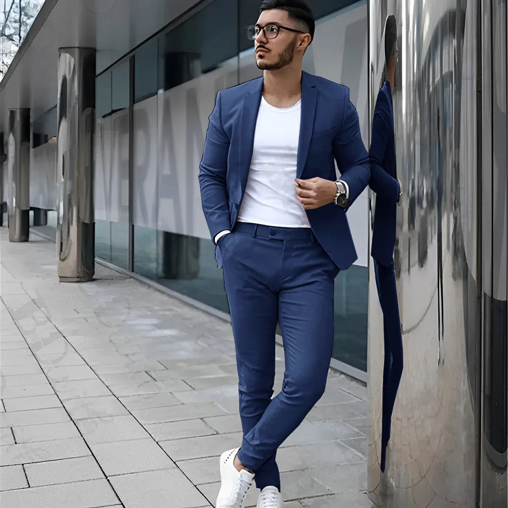 Mens Affordable Suit - Alpha Male Elegance Blue / XS Mens Affordable Suit - Alpha Male Elegance Blue / XS