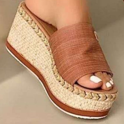 Open Toe PU Leather Sandals