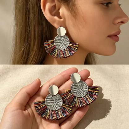 Bohemian Tassel Statement Earrings
