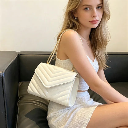 The Chevron Chain Crossbody Bag