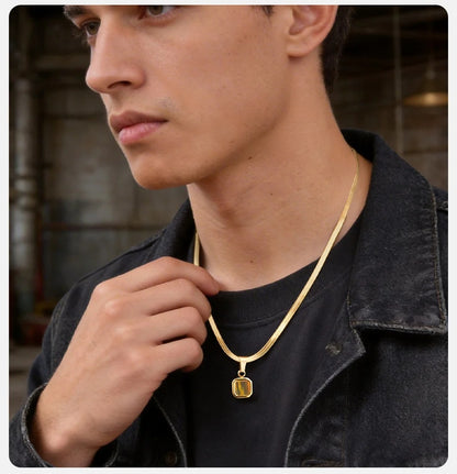 Stonecraft Herringbone Pendant Necklace