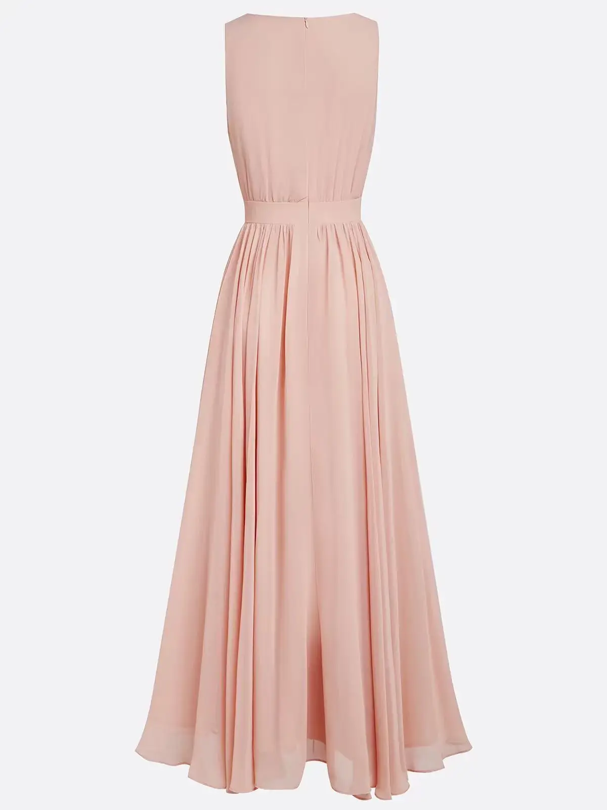 Aurora Pleated V-Neck Maxi Dress
