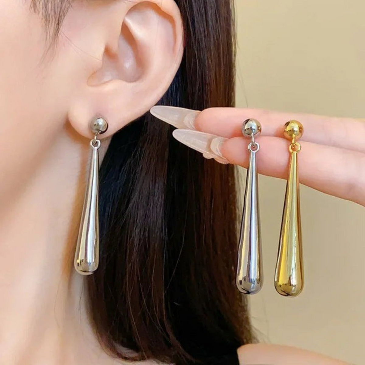 Minimalist Water Droplet Earrings