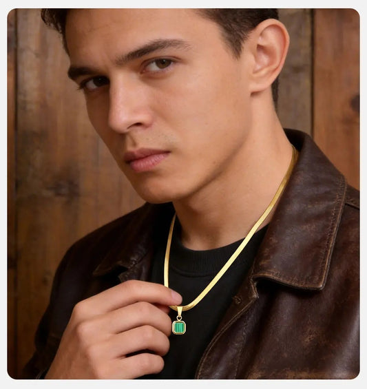 Stonecraft Herringbone Pendant Necklace