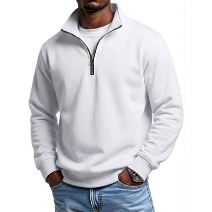 Modern Half-Zip Stand-Collar Pullover