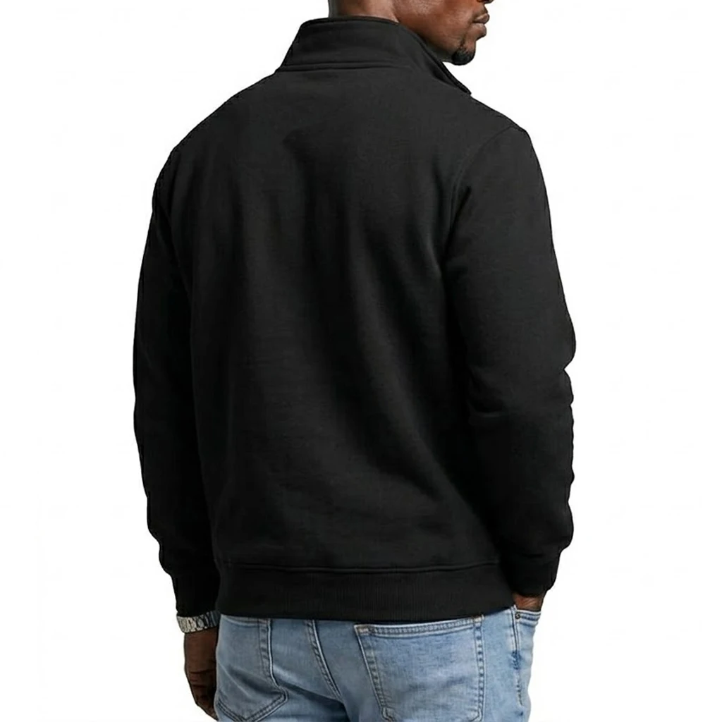 Modern Half-Zip Stand-Collar Pullover