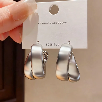 Aura Chunky Gold Hoop Earrings