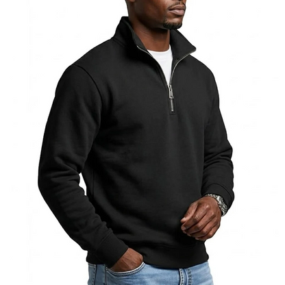 Modern Half-Zip Stand-Collar Pullover